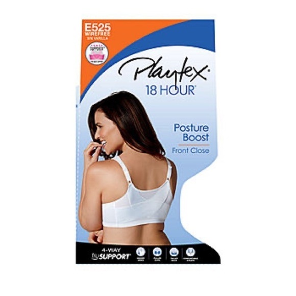 Playtex 18 Hour Posture Boost Front Close Wireless Full Coverage Bra E525 38DD - Picture 4 of 14